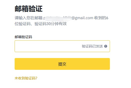 需要进行邮箱验证,输入验证码