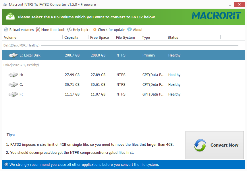 NTFS to FAT32 Converter(NTFS 到 FAT32 转换器)2.0.1下载 NTFS to FAT32 Converter(NTFS 到 FAT32 转换器)2.0.1下载