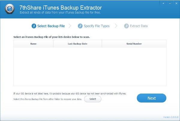 7thShare iTunes Backup Extractorv2.8.8.8.0下载
