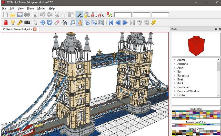 LeoCAD虚拟乐高模型创建工具v18.01下载