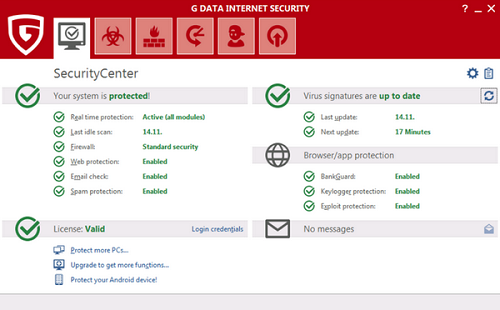 G DATA互联网安全套装v1.0.16091