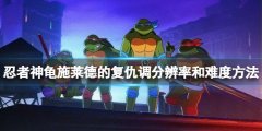 忍者神龟施莱德的复仇怎么调分辨率和难度 调分辨率和难度方法