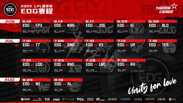 英雄联盟2022edg夏季赛赛程是什么 edg夏季赛赛程一览2022