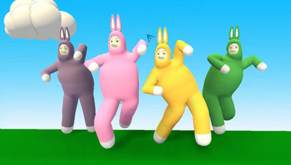 双人兔子翻滚游戏合集-两只兔子闯关的是什么游戏-粉兔子黄兔子双人游戏