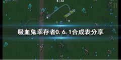 吸血鬼幸存者0.6.1超武如何合成 0.6.1合成表分享