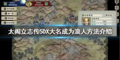 太阁立志传5DX大名如何成为浪人 大名成为浪人方法介绍