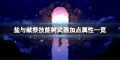 盐与献祭武器对应属性是什么 技能树武器加点属性一览