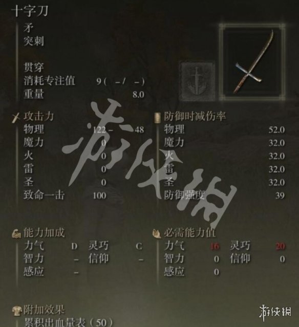 《艾尔登法环》十字刀在哪拿 十字刀属性及获取方法