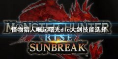 怪物猎人崛起曙光大剑技能怎么搭配 曙光dlc大剑技能选择