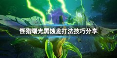 怪物猎人崛起曙光黑蚀龙怎么打 曙光黑蚀龙打法技巧分享